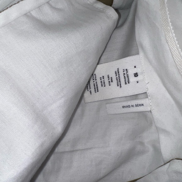 HELMUT LANG Khaki Green Trousers Split Hem Cigarette Pant - 10 - Picture 9 of 10